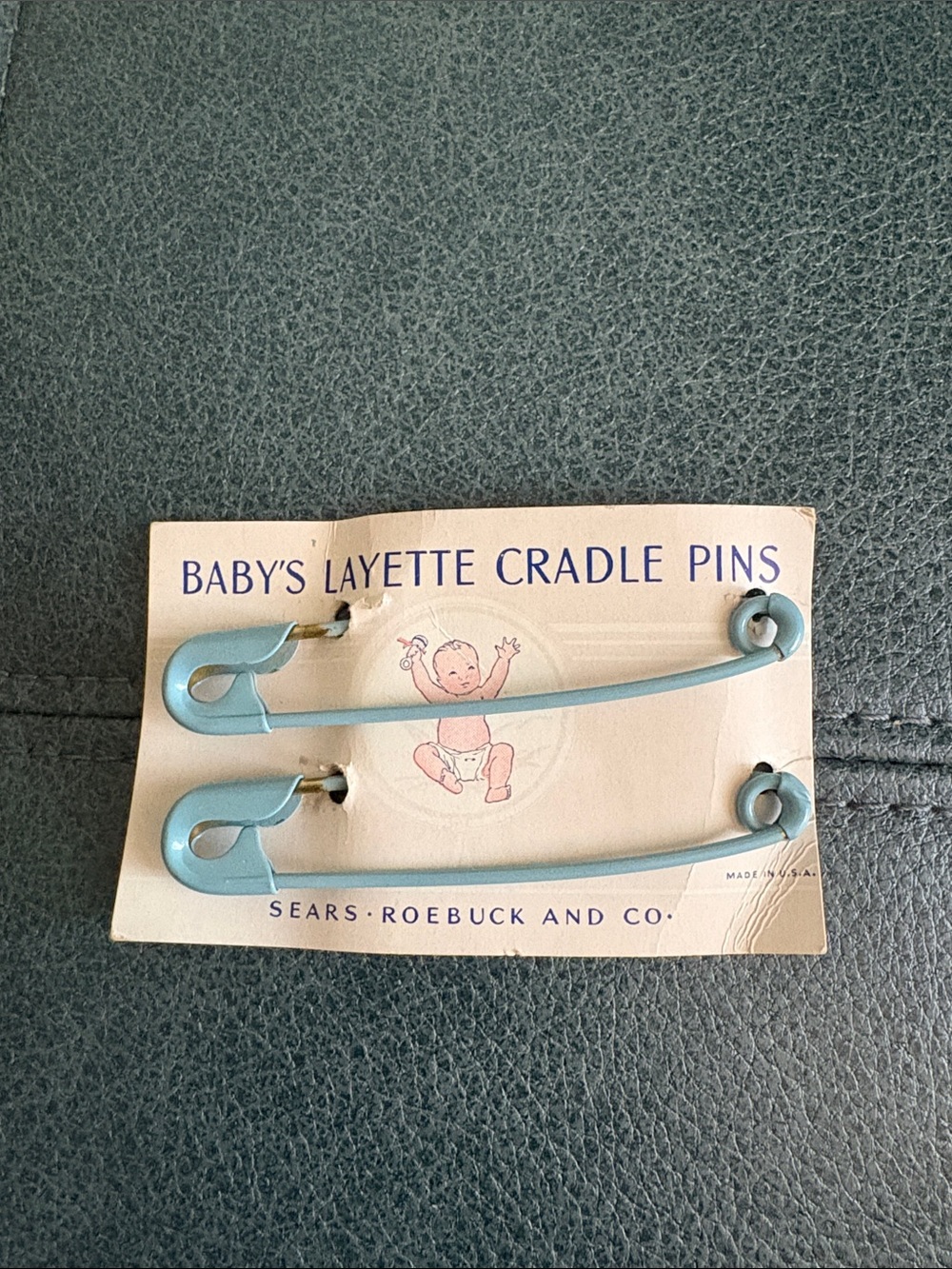VTG Sears Roebuck Baby Layette Cradle Pins